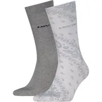 Levi's® Socken LEVIS REG CUT BANDANA PRINT (2 Paar) softer Cotton-Mix, schmales Rippenbündchen, uni, Paisley-Muster
