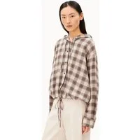 Armedangels Langarmbluse CHECK HOODED Bluse aus Bio-Baumwoll Mix Oversized Fit