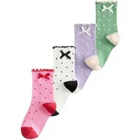 Next Kurzsocken Gepunktete Socken mit hohem Baumwolle, 4er-Pack (4-Paar)