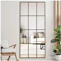 LUNAMIRROR Wandspiegel HD-Spiegel mit schwarzen Metallrahmen und Splitterschutz (1-St), Stand- & Wandmontage, 165x60 cm