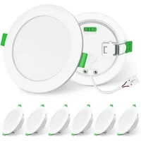 ALUSSO LED Einbauleuchte 6er-Set, Einbau-Spots, 3CCT, IP44, E-Klasse, dimmbar, 10W, 1050lm, Weiß