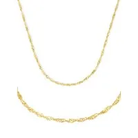 Antares Gold Goldkette Elegante 14K 585er Twist Goldkette, 45cm