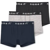 Name It Trunk NKMBOXER 3P (Packung, 3-St) eng, Jersey, Logoschriftzug, angesetztes Bündchen