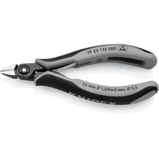 KNIPEX Präzisions-Elektronik-Seitenschneider ESD mit sehr kleiner Facette - 7952125ESD