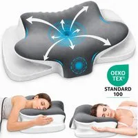 Kityhome Nackenstützkissen Nackenstützkissen, Memory Foam Kissen für Seiten- & Rückenschläfer, Füllung: Premium Memory Foam, für Seitenschläfer, Rückenschläfer & Bauchschläfer, Einfache Reinigung, Universelle Eignung, Universelle Eignung für alle Sch