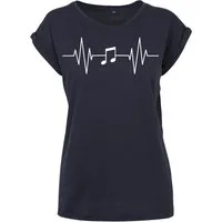 Youth Designz Print-Shirt "Heartbeat Music" Damen T-Shirt als Statement Geschenk Frauen Motiv mit trendigem Aufdruck für Frauen