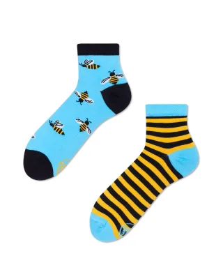 many mornings - Socken - Bee Bee blau/gold - Gr. - 38
