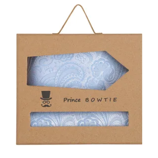 prince bowtie - Set Krawatte+Tuch Paisley h-blau - Gr. - OS