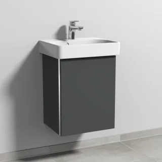 Sanipa 3way Waschtischunterbau zu Geberit Smyle Square Waschtisch mit 1 Tür, Anthrazit-Matt BR66922