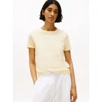 Tommy Hilfiger Kurzarmshirt REG CORP LOGO C-NK mit Logoschriftzug und Stickerei Baumwolle