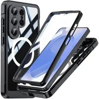 Wigento Handyhülle MagSafe für Samsung Galaxy S26 Ultra 5G 360 Grad Bumper Schwarz 6,9 Zoll, Full Body, MagSafe-Unterstützung, präzise Passform