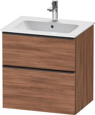 Duravit D-Neo Waschtischunterbau wandhängend Nussbaum Matt 610x462x625 mm - DE43610BD790000 DE43610BD790000