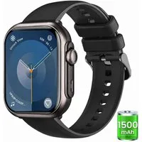 FOSMET 2026 1500mAh Akku Smartwatch Herren Damen 1.83 " AMOLED Display Smartwatch (4.65 cm), Herzfrequenz-/Blutdruck-/SpO2-/Schlafüberwachung für Android und iOS