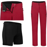 Bergson Fahrradhose VINA Damen 2in1 Radhose (mit gepolsterter Innenhose), robust, elastisch, L