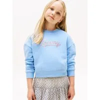 Tommy Hilfiger Sweatshirt TOMMY SCRIPT SEQUIN SWEATSHIRT für Kinder bis 16 Jahre, Logo-Schriftzug mit bunten Pailletten