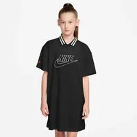 Nike Sportswear Shirtkleid G NSW CLN JERSEY SS DRESS Shirtkleid-Schnitt, sportlicher Stil, aus Polyester, Jacquard-Strick