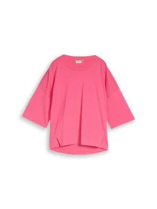 Denim Tom Tailor - Boxy Fit T-Shirt aus Baumwolle soft bright pink - Gr. - XS