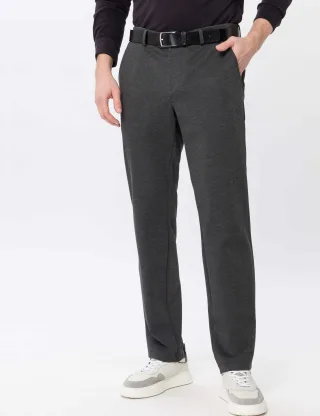 Eurex by Brax Herren Flatfronthose Style THILO ANTHRACITE, dunkelgrau, Gr. 28U