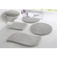 OTTO home Badematte Merida, Badvorleger, Badezimmer Teppich, Höhe 32 mm, rutschhemmend beschichtet, schnell trocknend, strapazierfähig, fußbodenheizungsgeeignet, Kunstfaser, wellenförmig, Badteppich, Uni Farben, rechteckig, rund & als 2-tlg. Set erhä