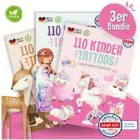 MeinBaby123® Kindertattoo 330 hautfreundliche Hauttattoos für Kinder, Geschenk Kinder, Mitgebsel Kindergeburtstag