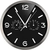 OPTUS Wanduhr MyTime ND DCF Thermo-/Hygro-Wanduhr 25 cm schwa