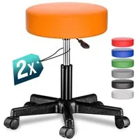Casaria Drehhocker, Höhenverstellbar 10cm Polsterung 46-60cm Sitzhöhe 360° Drehbar Ø35cm