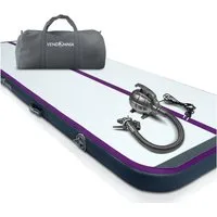 VENDOMNIA Gymnastikmatte AIRTRACK - Fitness Sport 1/2/3/4/5/6/7/8m Farbwahl (elektrische Luftpumpe aufblasbar PVC Dicke:10/20cm), Tumbling Tracking Gymnastik Yoga Air Track Matte