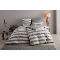 OTTO home Wendebettwäsche Big Stripe, Renforcé (Bio-Baumwolle), 2 teilig, 100% GOTS Baumwolle, ab Größe 135x200 cm