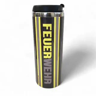 Thermobecher "FEUERWEHR HUPF" | 350 ml | Feuerwehr | Kaffeebecher | Getränkebecher | auslaufsicher | heiß und kalt Feuerwehr-Geschenk