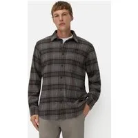 camel active Flanellhemd aus leichtem Flanell Langarm Kentkragen