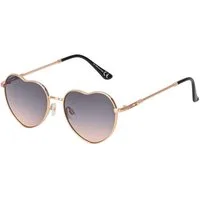 BEZLIT Eyewear Sonnenbrille Herz Form Designer Damen Sonnenbrille (1-St) mit lila-braun, blau-rot, grün-rosa, braun-blau und blau-rosa Linsen