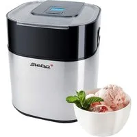 Steba Eismaschine IC 30, 1,50 l, Edelstahl 1,5 l Timer LCD Display Nachfüllöffnung Eisportionierer