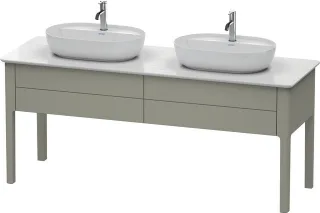 Duravit Luv Konsolenwaschtischunterbau bodenstehend Stein Grau Seidenmatt 1733x570x743 mm - LU9562B9 LU9562B9292