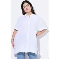 Angel of Style Longbluse Bluse oversized Musselin Auge auf dem Rücken