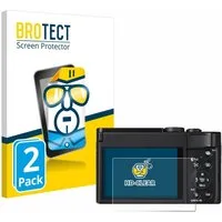 BROTECT Displayschutzfolie Schutzfolie für Panasonic Lumix DC-TZ99, 2 Stück, Displayschutz Schutz Folie Klar Transparent