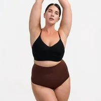 cfab (creamy fabrics) Shapingslip Shaping-Slip mit hoher Taille-Braun-XL/2XL