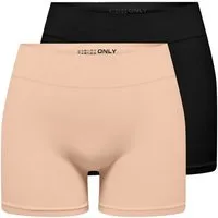 ONLY Hotpants ONLVICKY S-LESS MINI SHORTS 2-PACK (Packung, 2-tlg)