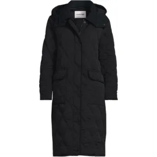 Steppmantel FeatherFree mit Kapuze für Damen, Damen, size: regular, Elfenbein, Nylon, by Lands' End
