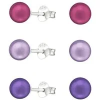 ALEXANDER YORK Ohrstecker-Set PERLE, 3-tlg., 925 Sterling Silber