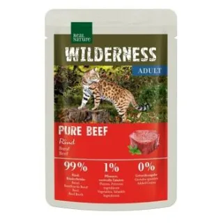 REAL NATURE WILDERNESS Nassfutter Katze, Adult Pure Beef 48x85 g