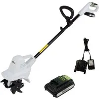 TRUTZHOLM Akku-Motorhacke Akku Bodenhacke 20V/2.0Ah mit 2 Akkus und Ladegerät