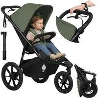 lionelo Dreirad-Kinderwagen AZURA, Baby-Jogging-Kinderwagen/ab 6 Monaten/sichere Wahl/bis zu 22 kg