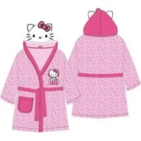 Textiel Trade B.V. Kinderbademantel Hello Kitty Bademantel mit Kapuze Gürtel & Tasche für Mädchen Rosa, Polyester