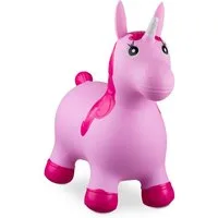 relaxdays Hüpfspielzeug Hüpftier Einhorn, Pink