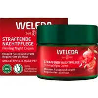 WELEDA Nachtcreme STRAFFENDE NACHTPFLEGE GRANATAPFEL & MACA-PEPTIDE, mindert Falten und strafft, regeneriert die Haut über Nacht