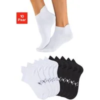 KangaROOS Sneakersocken Damen Sneaker Socken Kurze Socken Sportsocken Fitness Reisen Alltag (Packung, 10-Paar, Großpackung) mit erhöhtem Bündchen