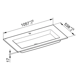 Keuco Keramik-WT Royal 60 32150, für 1-Loch Armaturen, weiß, 32150311001 32150311001