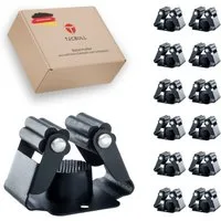TECBULL Wandhalterung Besenhalter Edelstahl Besenhalterung Wand ohne Bohren, (12-tlg., Mopphalter, Mop Halter, Mopp Halterung, Wischmnopp, Besen, Edelstahl, Silikonrollen)