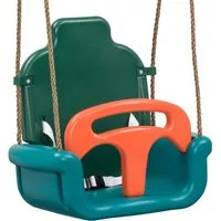 Wickey Babyschaukel - Babysitz verstellbar (3 Teile) - MITWACHSEND - Zubehör für Spielturm, Verstellbarer Babyschaukelsitz, extrem witterungsbeständig