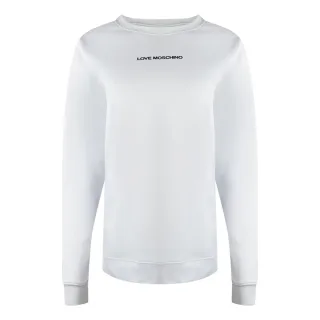 Love Moschino Sweatshirt Mit Kleinem Logo, Weiß